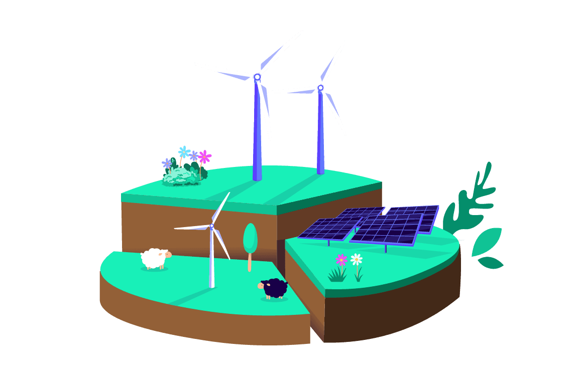 Rooftop solar energy as service illustration